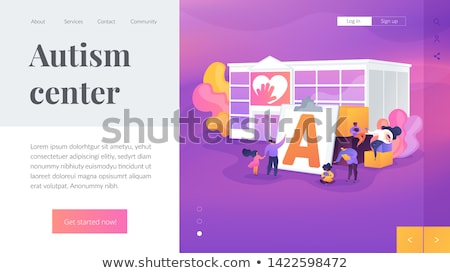 Stock fotó: Autism Center Landing Page Concept