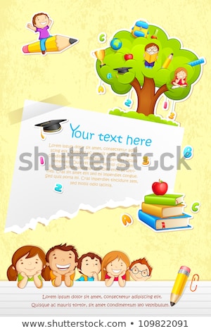 Male Creativing With Educational Books Vector Imagine de stoc © stockshoppe