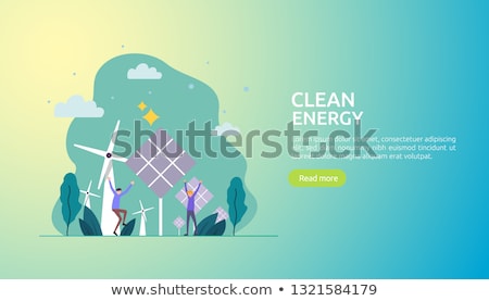 Foto stock: Alternative Energy Concept Landing Page