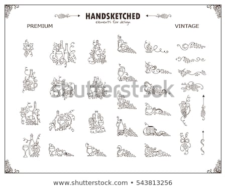 Stock photo: Grapes With Scroll