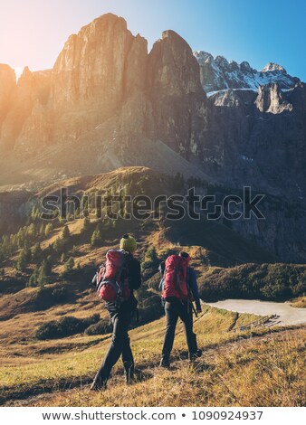 Stock photo: Female Hiker On Dolomites