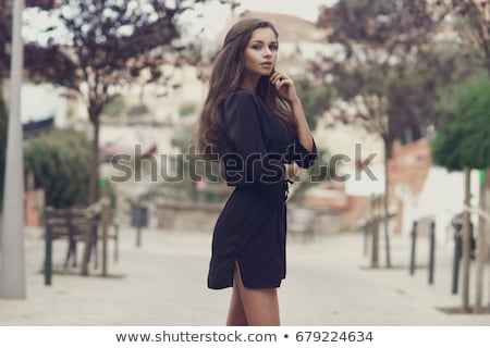 Сток-фото: Stylish Brunette In Dress