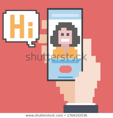 Stock photo: Woman Chat By Phone In Retro Costume