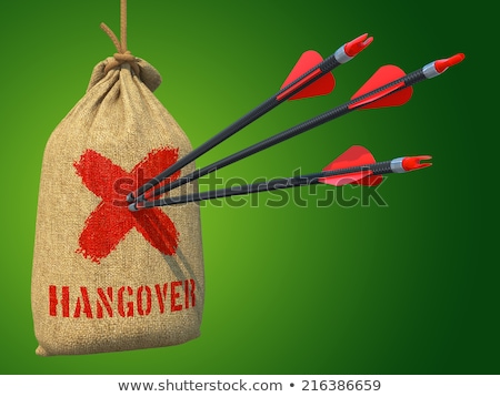 ストックフォト: Hangover - Arrows Hit In Red Mark Target