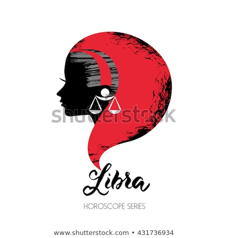 Stock fotó: Zodiac Horoscope Sign Libra With A Beautiful Girl