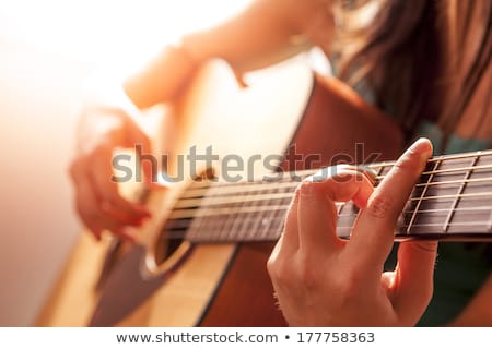 Stok fotoğraf: Woman With Guitar
