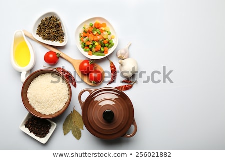 Foto stock: Set Of Spices For Cooking Rice