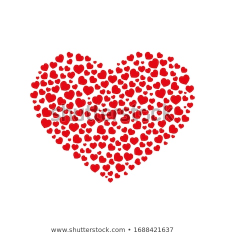 Stok fotoğraf: üçük · Kırmızı · Kalplerden · Yapılmış · Büyük · Kalp
