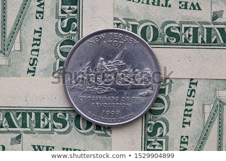 [[stock_photo]]: New Jersey State And Coins Of Usa