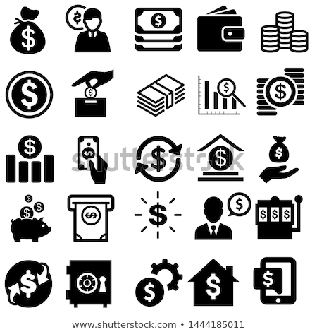 Stock fotó: Financial Icons Vector Illustration