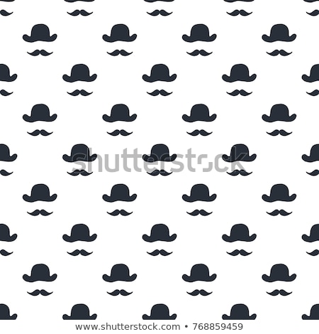 Foto stock: Seamless Pattern In A Mustache