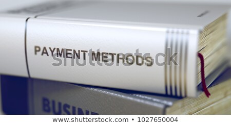 Stockfoto: Payment Methods Book Title On The Spine 3d