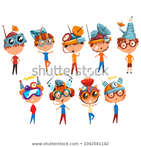 Foto stock: Kid Boy Project Physics Illustration