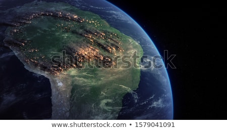 Stock photo: Fire In Marsh Natural Disaster