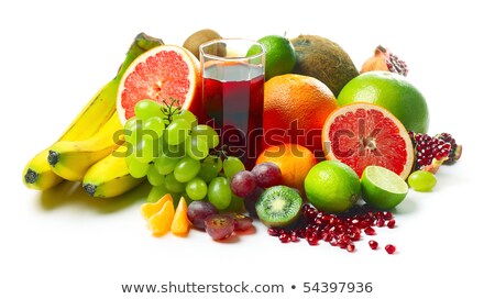 Foto d'archivio: Large Amount Of Fresh Fruit On A Isolated White Background