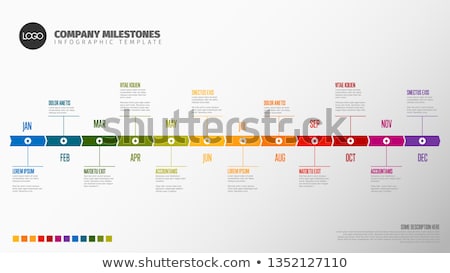 Stok fotoğraf: Full Year Timeline Template