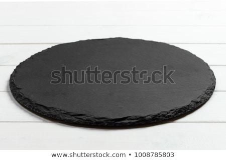 Foto stock: Round Wooden Serving Platter