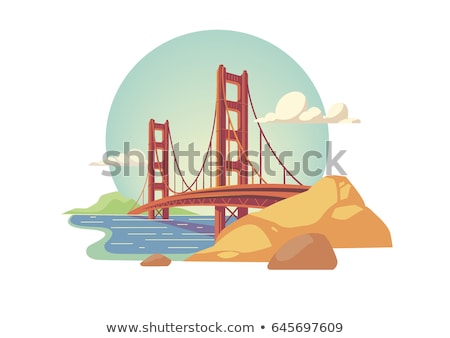 Stock fotó: San Francisco Skyline With Golden Gate Bridge