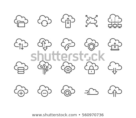 Stock fotó: Cloud Computing Icons