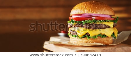 Foto stock: Cheeseburger