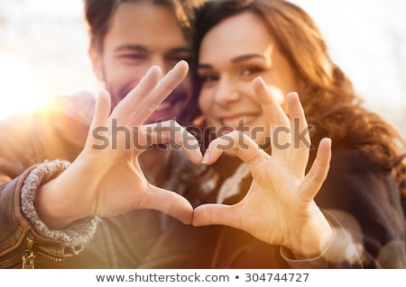 Foto stock: Ovem · casal · apaixonado