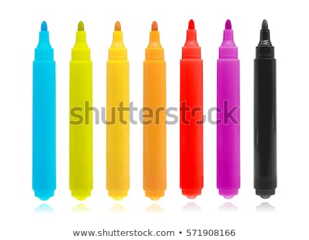 [[stock_photo]]: Group Of Felt Tip Bright Color Markers On White Background