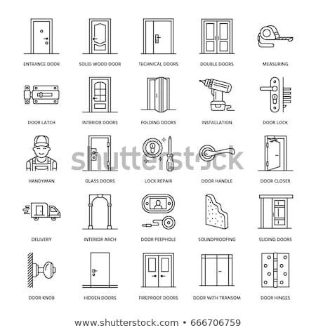 Сток-фото: Line Vector Icon For Front Door