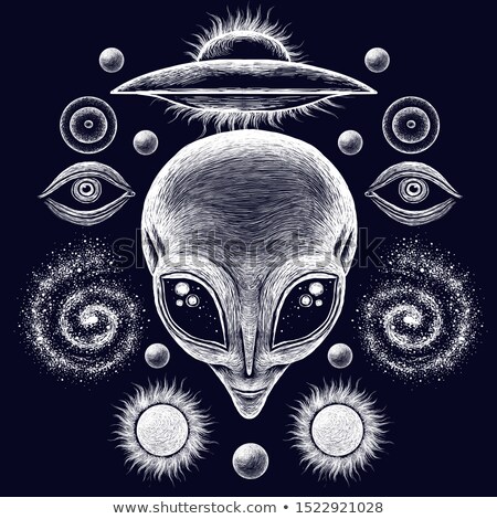 Stock fotó: Space Alien Creature Sign
