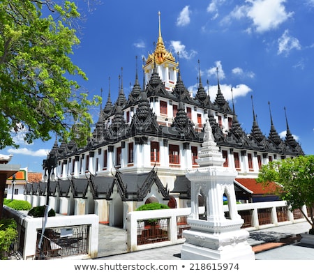 [[stock_photo]]: Wat Ratchanaddaram And Loha Prasat Metal Palace In Bangkok Thai
