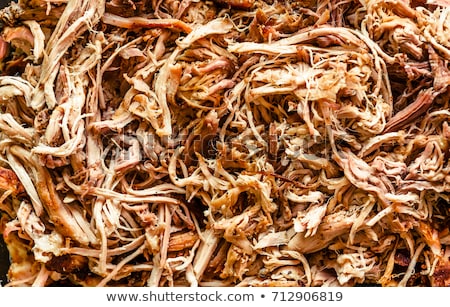 Foto stock: Pulled Pork In A Bowl Ready To Be Eaten