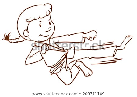 Stockfoto: A Simple Drawing Of A Martial Arts Expert