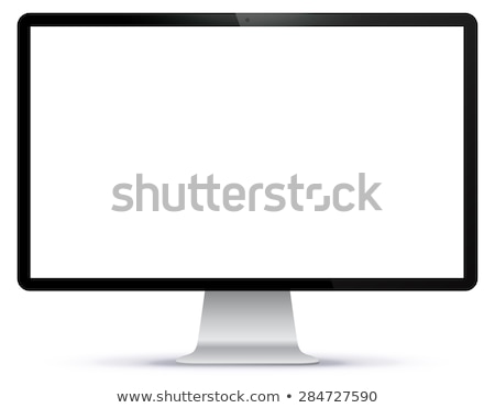 Stok fotoğraf: Gray Computer Monitor In Flat