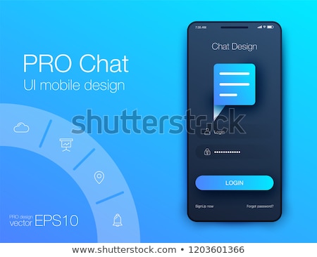 Stock fotó: Chat Interface Sms Messenger Ui Ux Material Design Vector Illustration