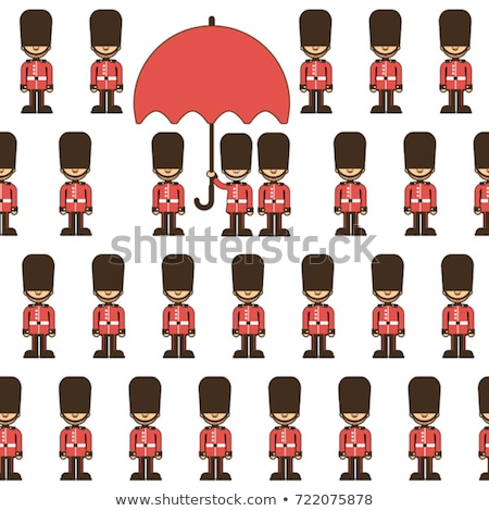 Foto stock: Queen Guard Cute Seamless Vector Pattern