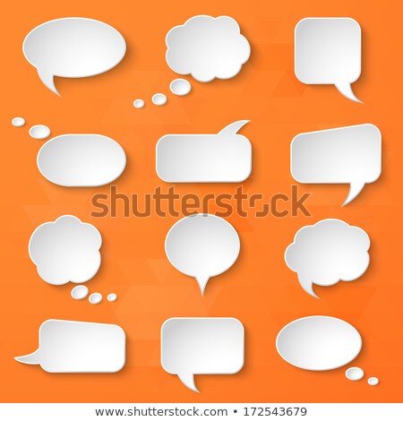 [[stock_photo]]: Set Of Four Empty Origami Chat Bubble