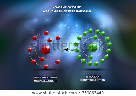 Stok fotoğraf: Antioxidant Works Against Free Radical