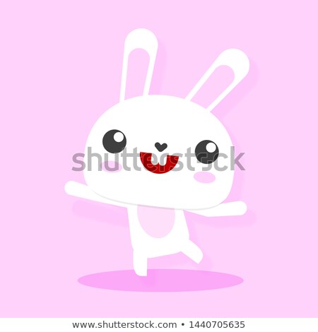 Сток-фото: Hare And Egg Rabbit Businessman Easter Vector Illustration