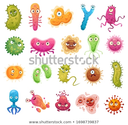 [[stock_photo]]: Bacteria Micro Creatures Set Vector Illustration