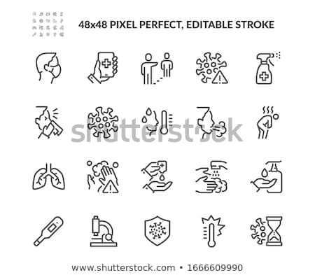 ストックフォト: Lungs Vector Line Icons