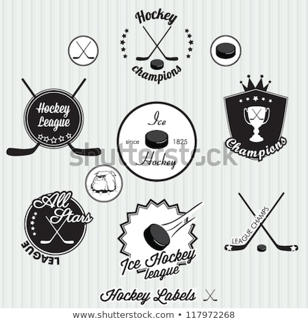 Foto stock: Vintage Hockey Emblems