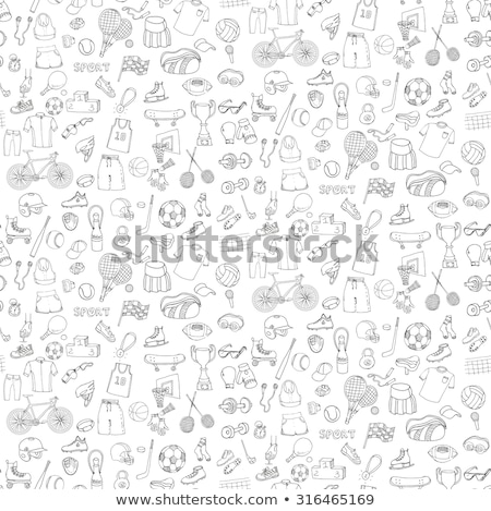 Foto d'archivio: Water Extreme Sports Vector Hand Drawn Doodles Seamless Pattern