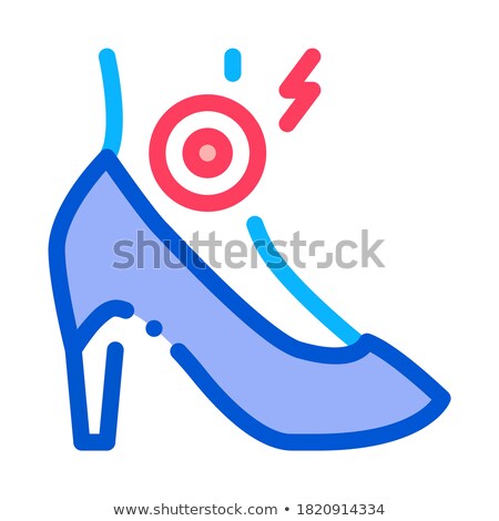 Stok fotoğraf: Arthritis Legs In Heels Icon Vector Outline Illustration