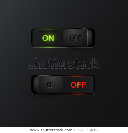 Сток-фото: Realistic Black Switches With Backlight Onoff Vector