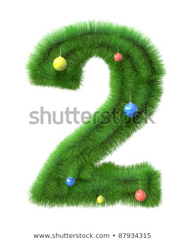 [[stock_photo]]: 2 Number Made Of Christmas Tree Branches