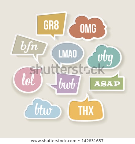 Set Bubble Vector Sticker For Text Icons Symbols Zdjęcia stock © rtguest