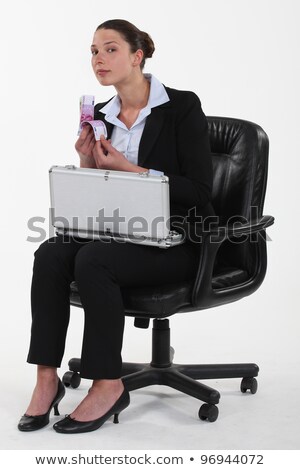 Foto stock: Woman Involved In A Shady Deal