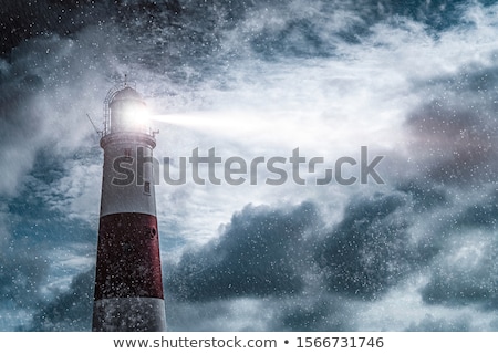Meer und Wolkenlandschaft in der Abenddämmerung Stock foto © StudioFI