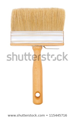 Foto stock: New Big Paint Brush On White