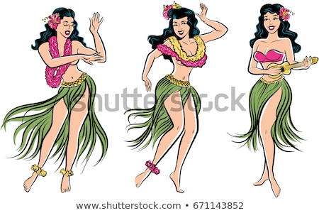 [[stock_photo]]: Vector Illustration Of Hula Girl