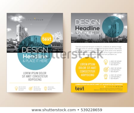 Foto stock: Brochure Book Flyer Design Template With Circles